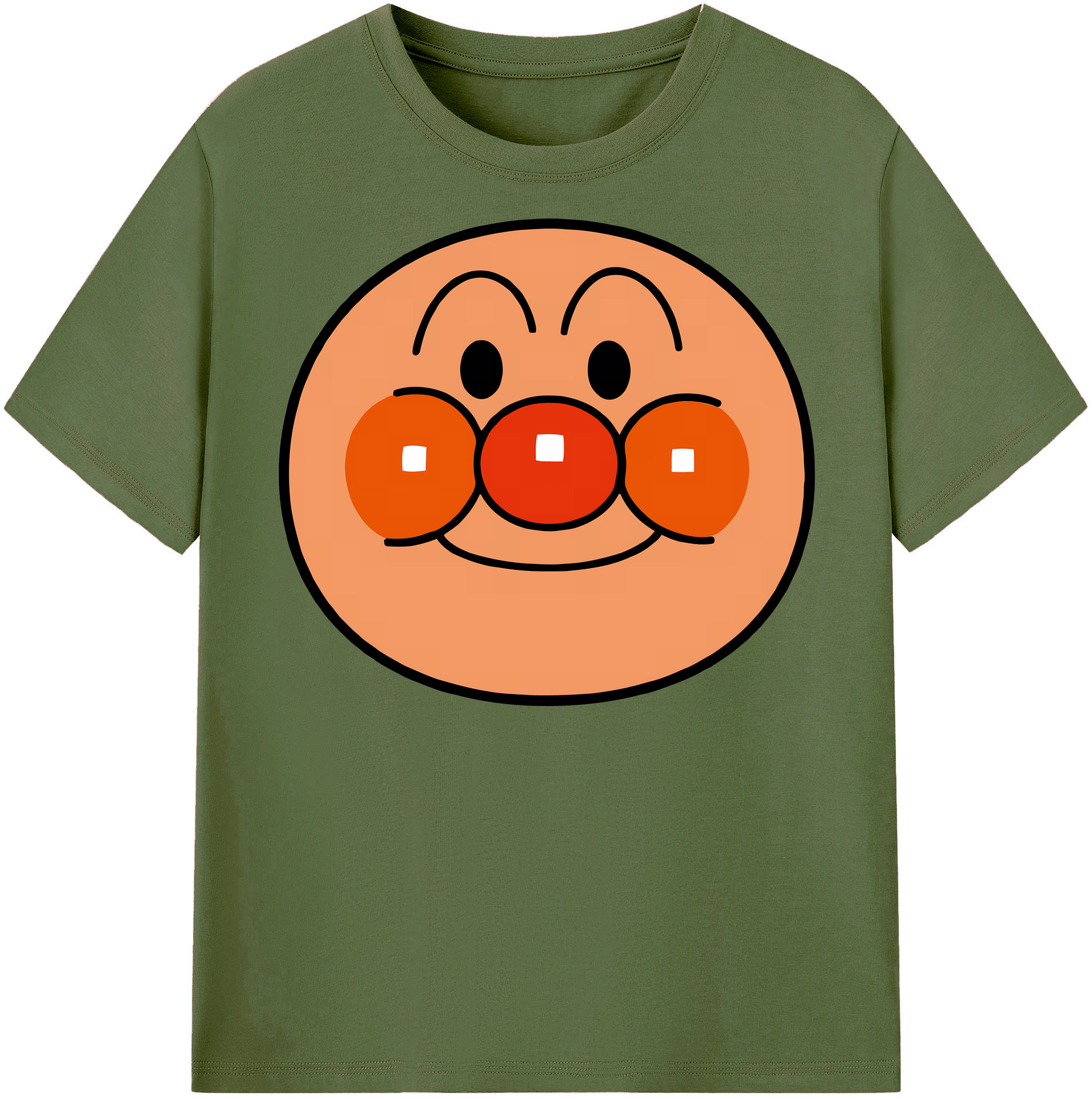 （画像用） アンパンマン Anpanman 綿100％半袖Tシャツ（フロントプリント）